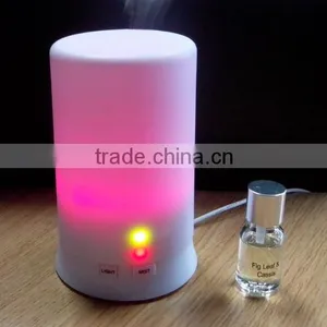 Whlte Pillar Shape Plastic Utrasonic Essential Oils Electric Candle Light Aroma Diffuser thumbnail-2