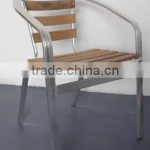 Stackable Aluminum Frame Wood Dining Chair (YC050) thumbnail-4