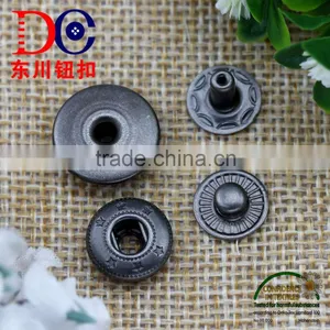 15mm Metal Brass Snap Button Antique Brass Button for Fashion Clothing thumbnail-4