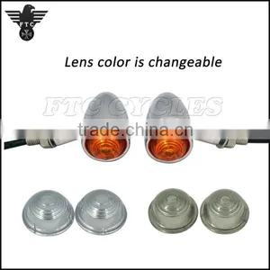 Chrome Vintage Bullet Turn Lights Motorcycle Indicator for Kawasaki thumbnail-5