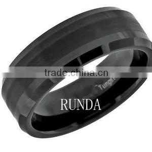 Cheap Price USA Hot Sales Comfort Fit Mens Males Symbols Gay Wedding Black Tungsten Ring thumbnail-1