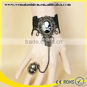 Hallowmas Skull Vintage Bracelet for Women, Vintage Slave Bracelet thumbnail-4