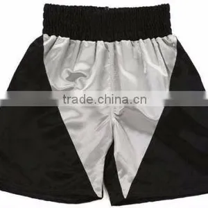 Black Silver Muay Shorts thumbnail-1