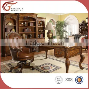 Oak Corner Wood Bookcases Library Cabinet Customized A21 thumbnail-1
