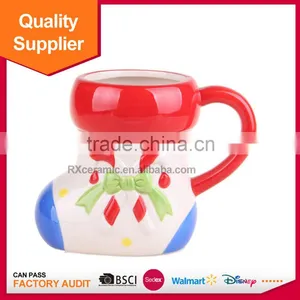 New Products Shoes Shape Ceramic Office Mugs for Christmas thumbnail-1