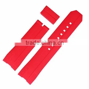 24mm Silicone 2 Pieces Red Watch Band thumbnail-3