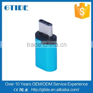 Ultra Small Aluminum Alloy USB 3.1 USB C Male to Female Micro USB Adapter/Connector for Macbook/Nokia N1 and Type C Device thumbnail-2