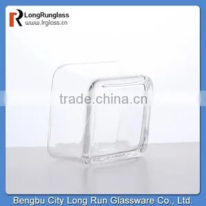 LongRun Wedding Decoration 300g Crystal Glass Candle Holder With Square Bottom thumbnail-1