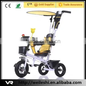High Quality Baby Tricycle With Canopy/ Kids Tricycle Bike With Push Bar thumbnail-5