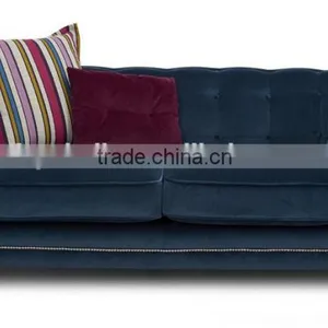 Living Room Blue Antique Sofa thumbnail-3