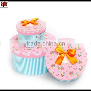 Custom Design Printed Round Flower Box Round Cardboard Gift Box thumbnail-1
