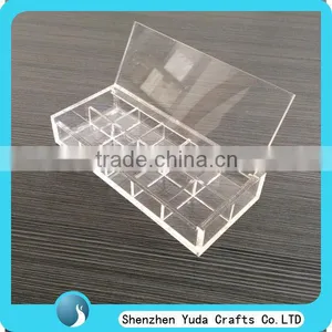 Clear 5mm Thick Acrylic Display Box With Hinge Lid,clear Acrylic Box ,compartment Storage Box thumbnail-1