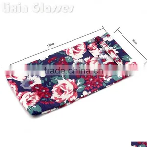 Floral Design Cloth Bag Small Sunglasses Pouches Flower Reading Glass Bag Accessories Bag Phone Gag 85*175mm BDH01X thumbnail-4