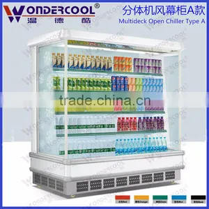 2.5 Meter Hot Sales Commercial Upright Supermarket Open Refrigerator thumbnail-1