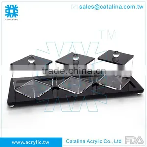 High Quality Acrylic Plastic Banquet Salt Sugar Jar Serving Tray thumbnail-5
