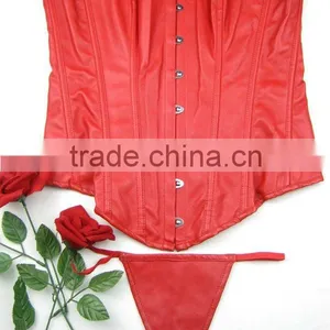 Wholesale Adult Sexy Leather Corset Bustier thumbnail-2