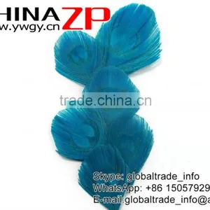 Leading Supplier CHINAZP Wholesale Wonderful Good Dyed Turquoise Trimmed Peacock Feathers Eyes for Earrings thumbnail-4
