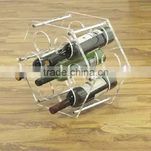 Custom Clear Acrylic Wine Bottle Display Rack thumbnail-2