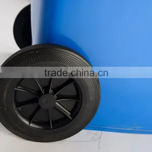 120L Outdoor Plastic Trash Can With Two Wheels Waste Bin thumbnail-2
