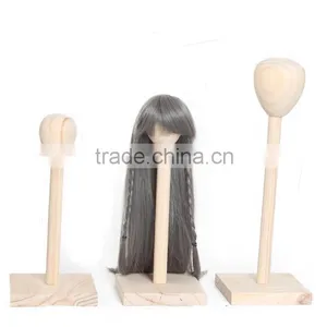 Wooden Hair Wig Stand for 1/3 1/4 1/6 BJD SD Dolls thumbnail-1