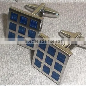 Novelty Square-fashion Jewelry Blue Enamel Cufflinks thumbnail-4
