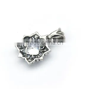 Classic Mens Antique Stainless Steel Religious Charm Diamond Jewelry Black Cross Pendant Necklace thumbnail-4