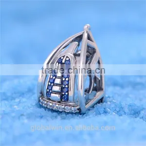 Tourist Season 2016 Unique Building Dubai Burj AI Arab Charm Design Crystal Wholesale Trading Charm X386 thumbnail-1