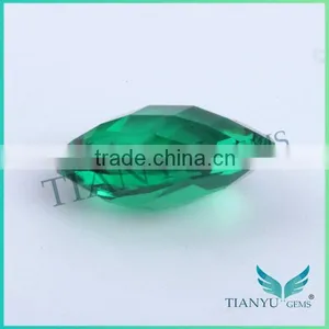 Checker Board Faceted Oval Cut Green Spinel for Waxing thumbnail-3