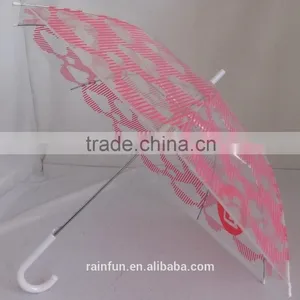 Transparent Custom Logo Chinese Umbrella for Sale thumbnail-2