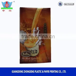 Instant Milk Tea Block Bottom Pouch/coffee or Tea Powder Sachets With Flat Bottom Pouch thumbnail-4