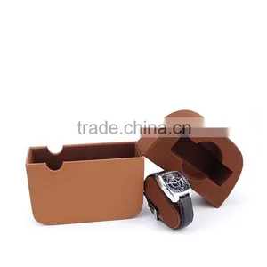 Chinese Factories Wholesale Custom High-grade Leather Watch Box, Brown Abnormity Gift Box thumbnail-1