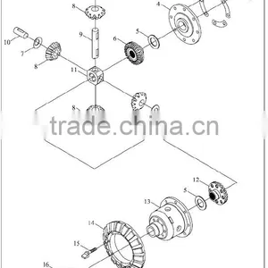 FT300.38.141 Big Taper Gear FT304 FT354 FT404 Foton Tractor Parts thumbnail-3