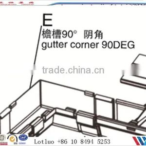 Roofing Used Gutter Downpout Pipe Cold Roof Tile Ridge Cap Metal Steel thumbnail-4