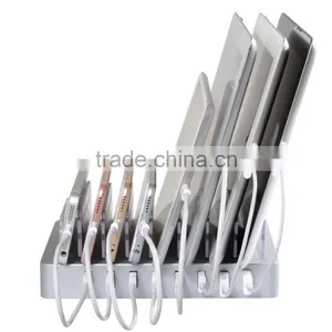 New 8 Ports Charging Station 8*2.4A USB Charger With Stand and Switch Docking Station for Mobile Phones and Tablet PC White EU thumbnail-5