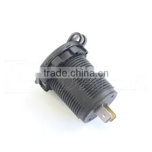 Double Ports Panel Mount 12V USB Charger Socket With Nut And USB Cover thumbnail-3