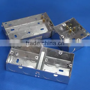 2017 New Mould GI Metal Boxes 1+1 Gang 47MM Sizes Irap Gang Boxes thumbnail-5