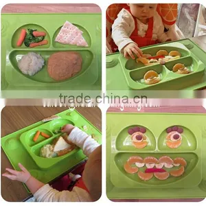 Silicone Kids Placemat ,Silicone Divided Suction Plate thumbnail-3