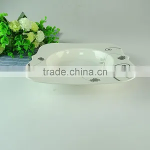 Cheap White Square Ceramic Soup Plate Dinner Plate in Stocklots thumbnail-1