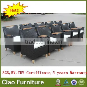 Teak Wood Furniture 10 Seater Large Wooden Dining Table Set thumbnail-5