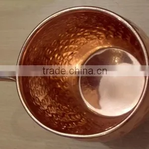 AMAZON BEST SELLING FDA APPROVED 470 ML 100% PURE COPPER BARREL HAMMERED MOSCOW MULE MUG thumbnail-3