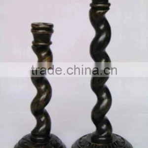 Designer Wood Candle Stand,Designer Wooden Candle Holder thumbnail-1