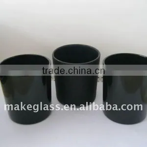 Black Glass Cup for Candle/glass Candle Cup thumbnail-1