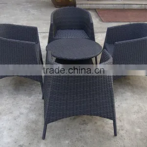 Exquisite 5Pcs Rattan Cafe Tables And Chairs With Quality Assured thumbnail-1