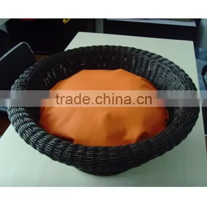 Luxury Wicker Dog Bed Round Rattan thumbnail-6
