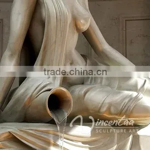 Art Craft Fountain Noble Marble Fountain of Elegant Lady Statue for Hot Sale thumbnail-4