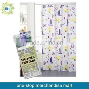 PEVA Custom Printed Waterproof Shower Curtain thumbnail-1
