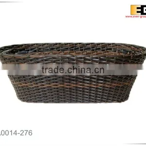 Oval Shape PE Rattan With Liner Plastic Flower Pot thumbnail-1