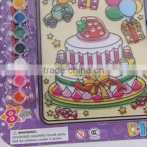 2017 Hot Cake Gift Pattern Color Painting Book With Pigment, Paint Brush thumbnail-2
