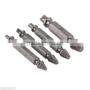 Cheap High Quality 4pcs Diffrent Size Screw Extractor Set Drill Bits Broken Damaged Bolt Remover thumbnail-1