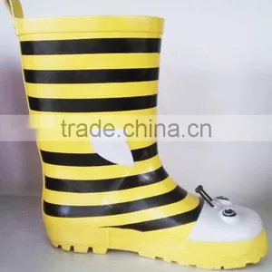 Kids Yellow Rubber Rain Boots thumbnail-1